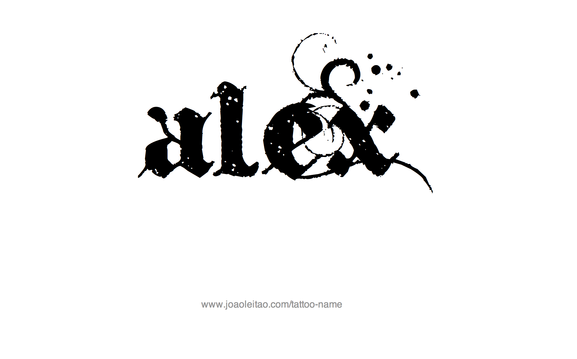 Alex Name Tattoo Designs